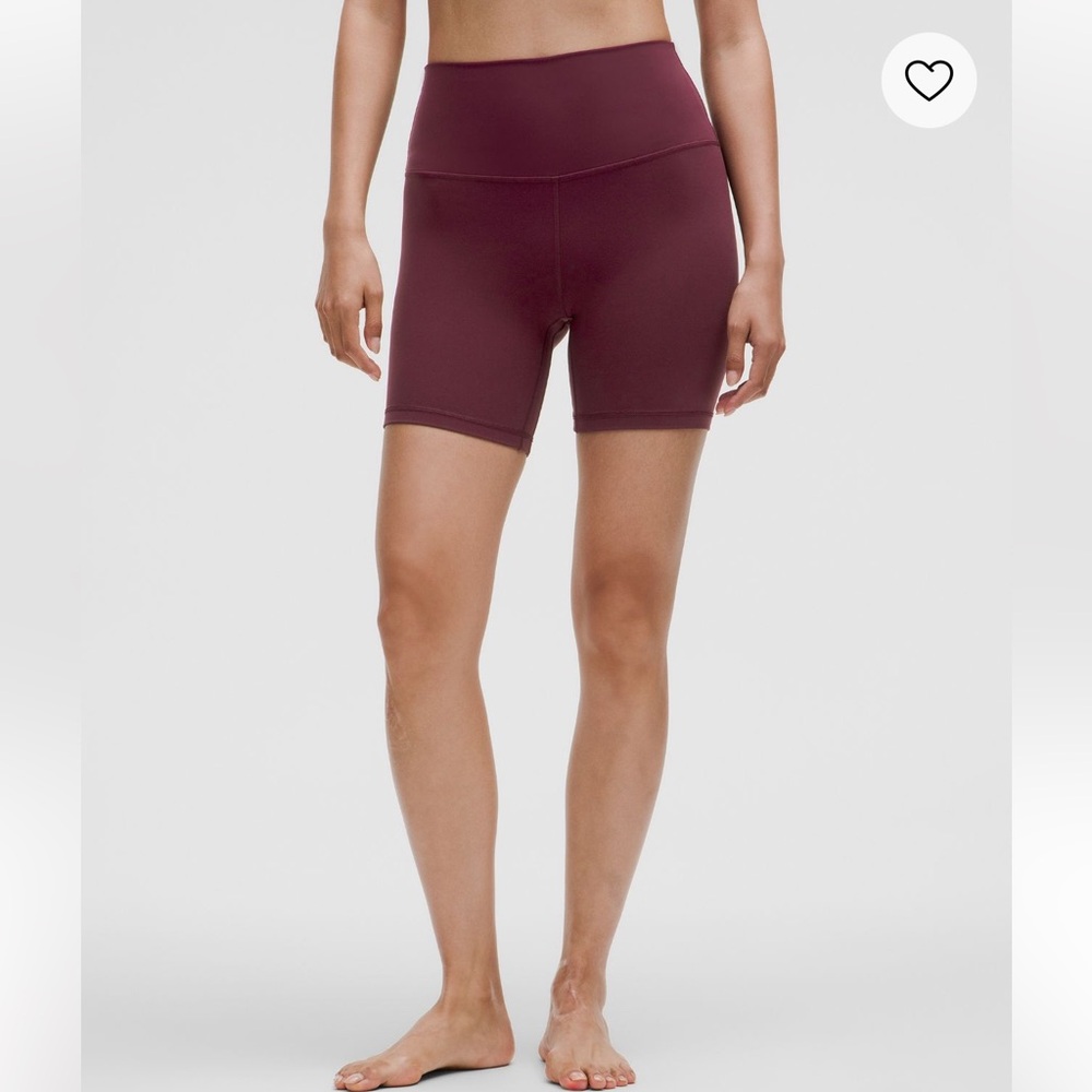 Lululemon Maroon 6” high rise align shorts